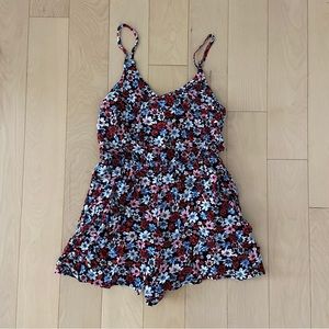 H&M Floral Spaghetti Strap Romper